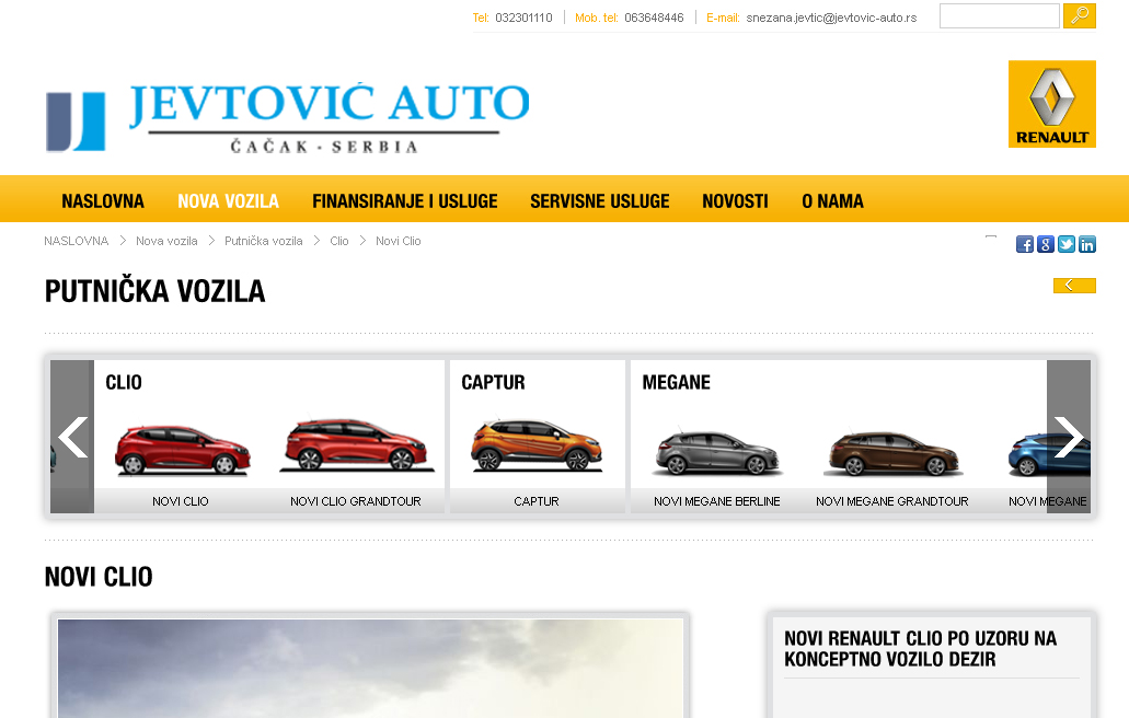 Jevtovic Auto sajt